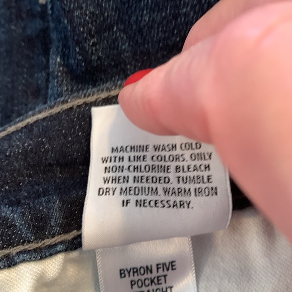 Hudson Byron 5 pocket Straight Men's Blue Jeans, size 32, 4 Button Up - Picture 14 of 16